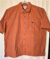 Carhartt Orange Plaid Short Sleeve Button Down Shirt  Men  s Size 2XL  2008