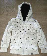 boys size 5 gray DINOSAUR JACKET fleece lined HOOD FREE PLANET pocket CUTE