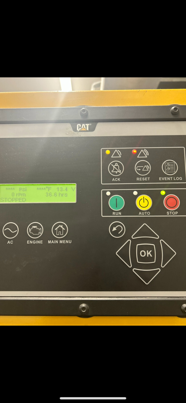 D1008 CATERPILLAR DIESEL 100KW GENERATOR 35HRS WITH AUX FUEL TANK AND