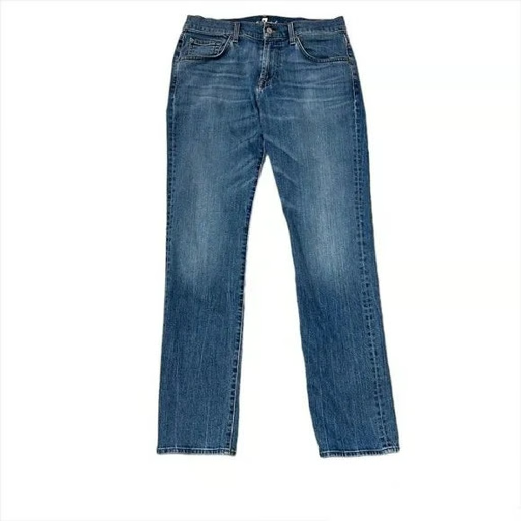 For All Mankind Mens The Straight Blue Jeans Size 32