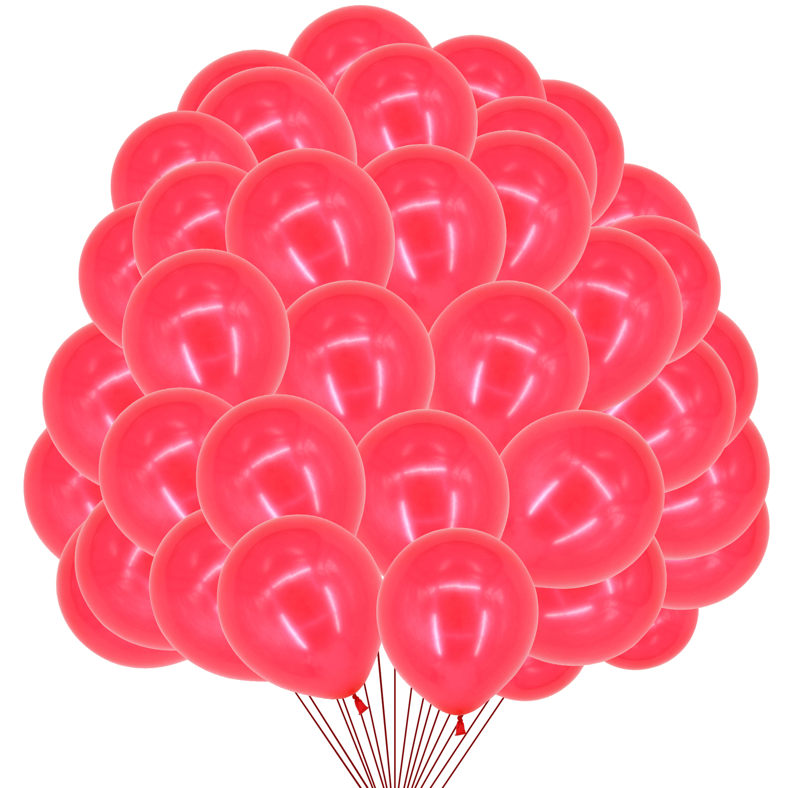 Time to Sparkle 100pcs LATEX PEARLISED HELIUM PLAIN BALLOONS Red Party Birthday
