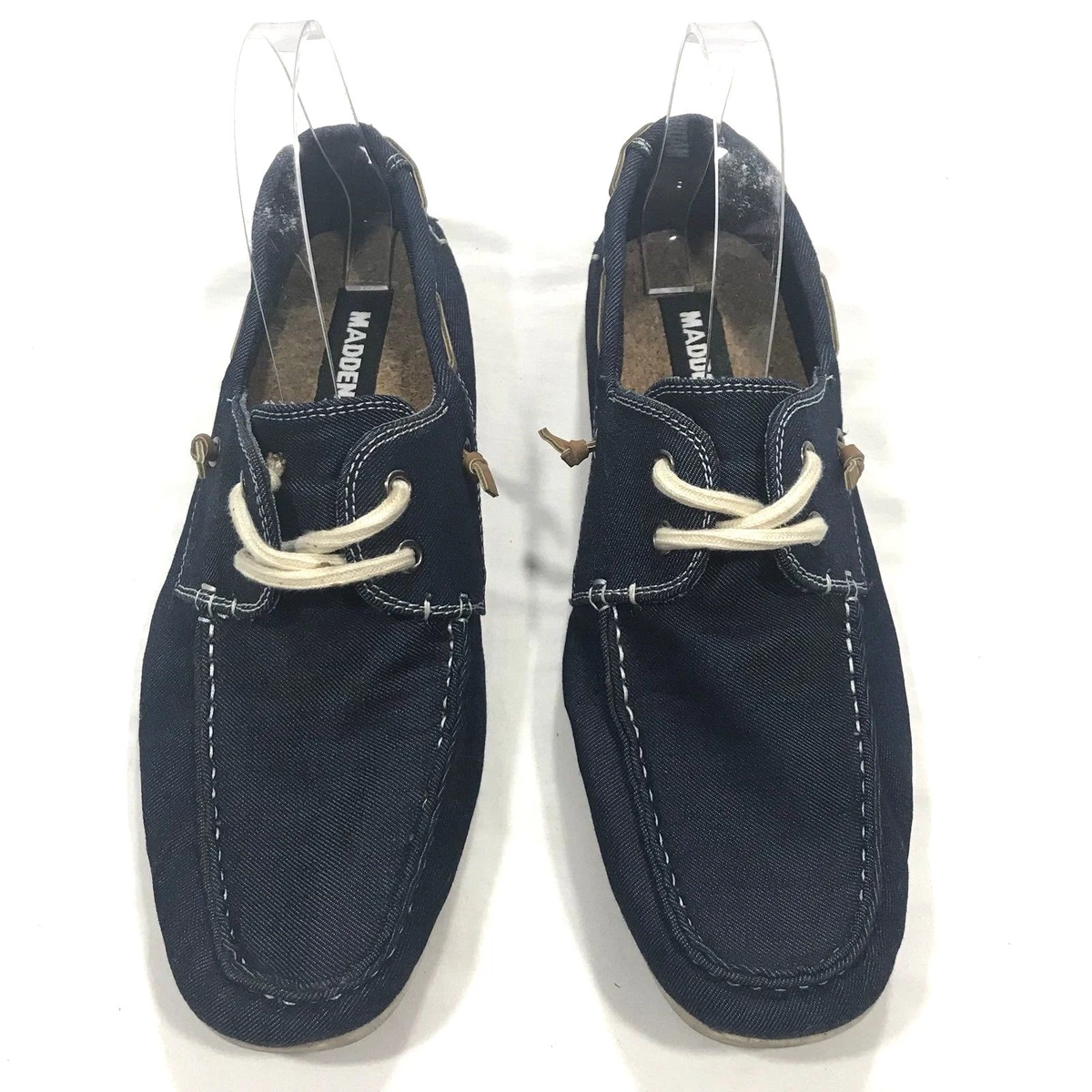 Steve Madden Mens Glidr2 Navy Blue Boat Deck Shoes Loafers Sz 8