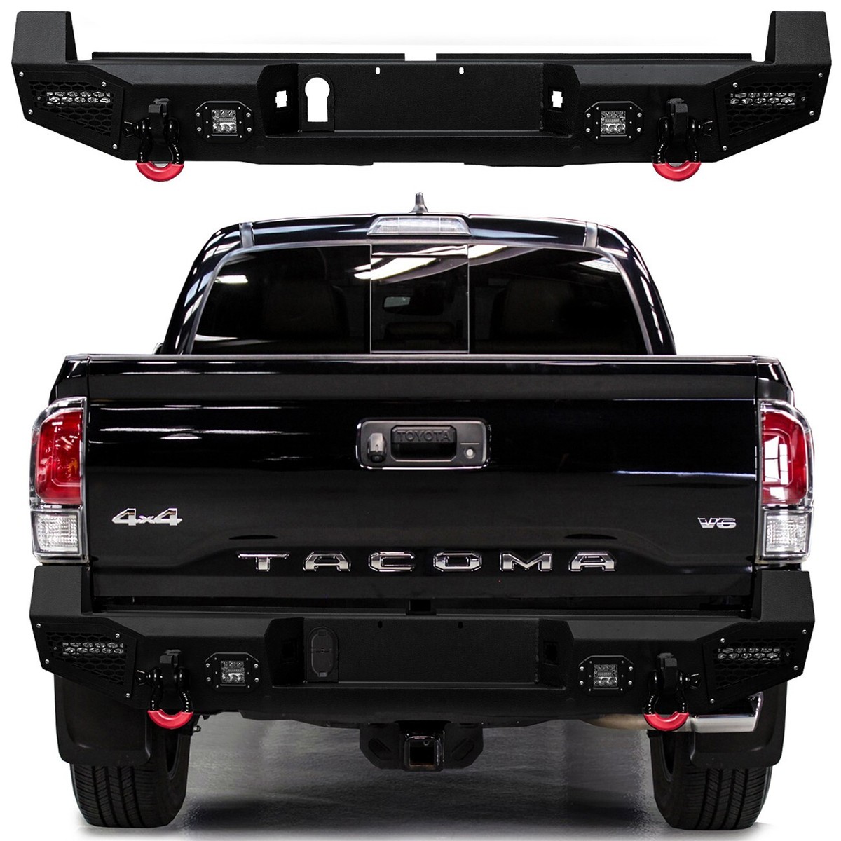 Vijay For 2016-2023 3rd Gen Tacoma Rear Bumper with LED Lights and