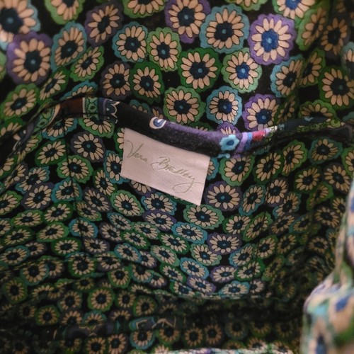 Vera Bradley Blue and Green Paisley Patterned Cross Body Boho Purse - Picture 11 of 11