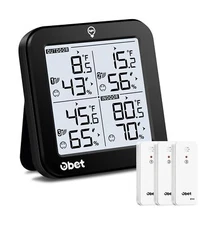 OBET Weather Stations Wireless Indoor Outdoor Thermometer and Humid... Fast Ship