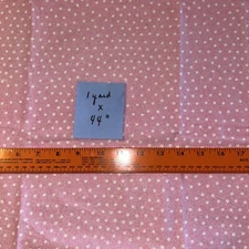 1 Yard  Signature Classics Oakhurst Textiles Pink White Dot Tulips & Daffodils