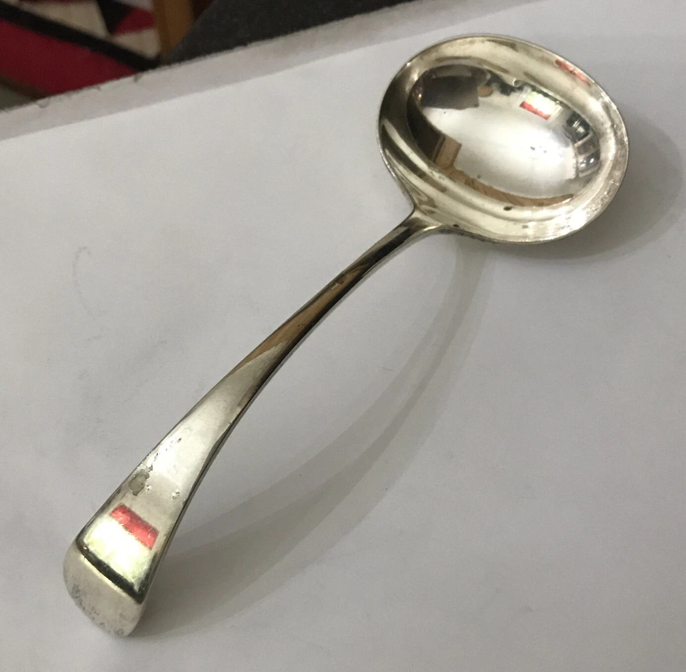 Antique HF&Co Silver Plate Old English 17cm Fiddle Toddy Sauce Ladle - Cutlery