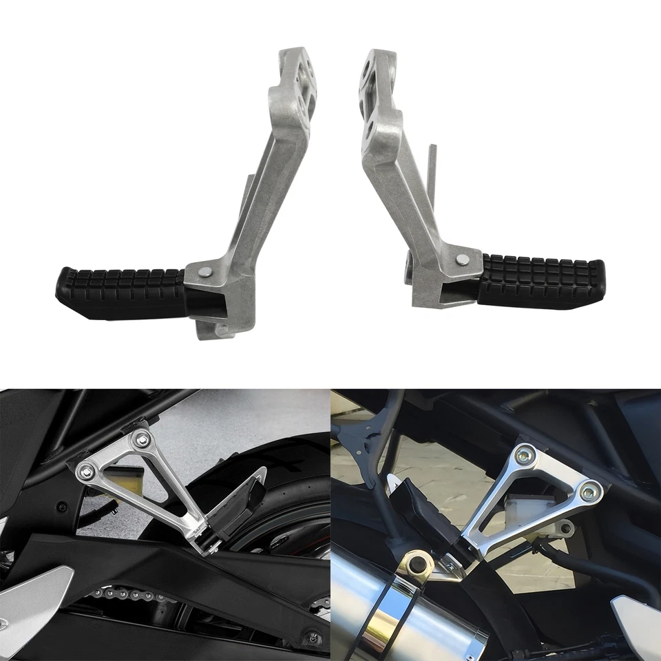 Passenger Rear Foot Pegs Mount Bracket Set Fit For Honda CBR500R 2013 2014 2015 - Image 2 of 4