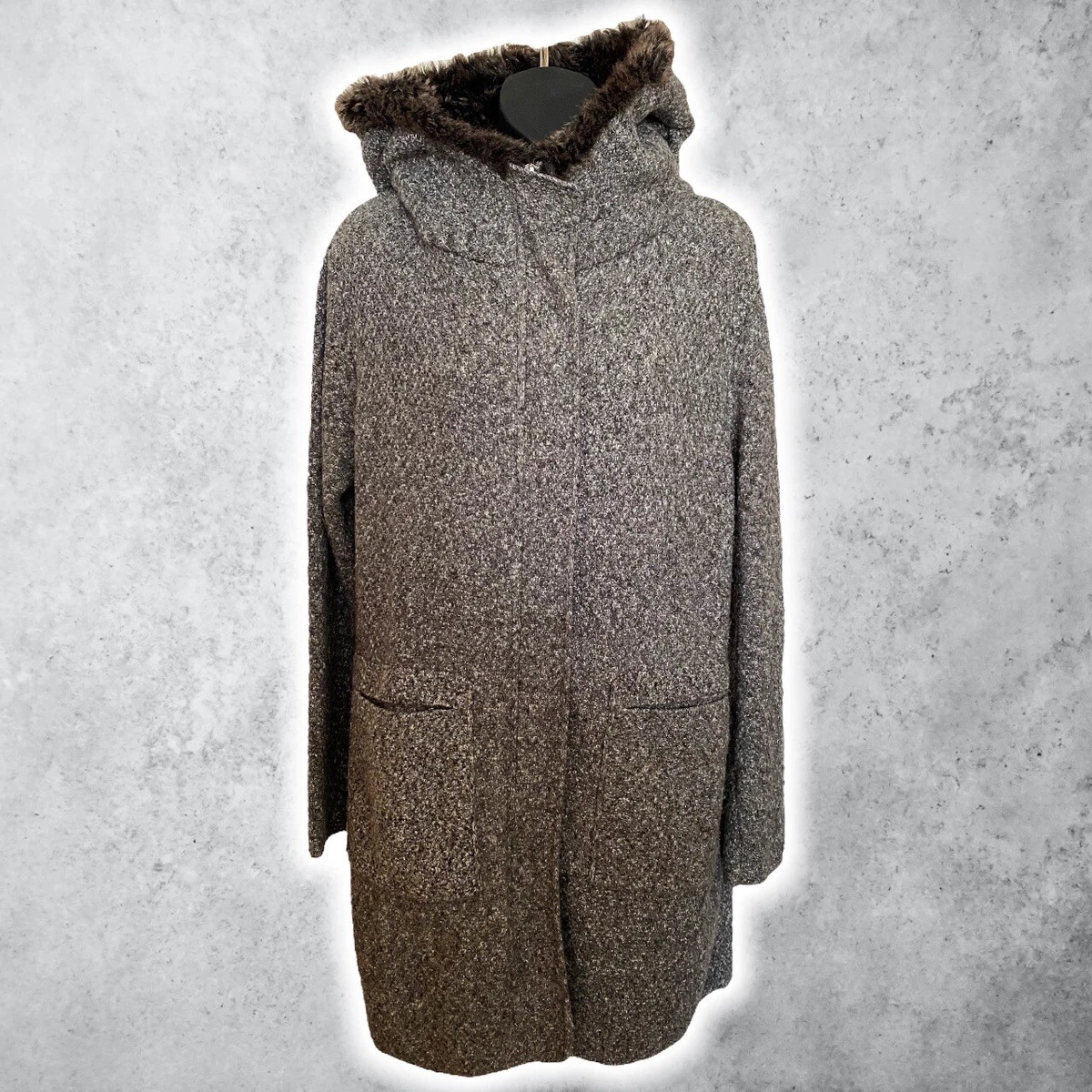 Gray hooded cardigan sale
