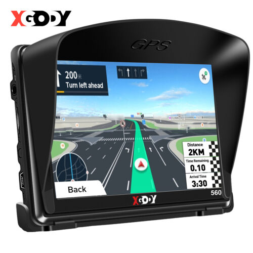 XGODY 5 Zoll GPS Navi Navigationsgerät für Auto LKW PKW 8GB+256MB 2024 EU Karte - Afbeelding 1 van 13