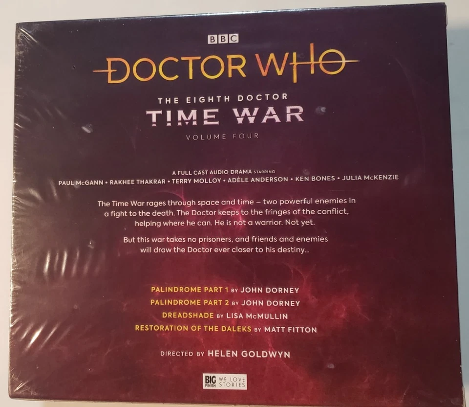 Doctor Who The Eighth Doctor: Time War Vol 4 Big Finish Audio CD NEW UNOPENED - Image 2 of 4