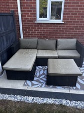Rattan Garden Furniture Sofa Set with Cushions