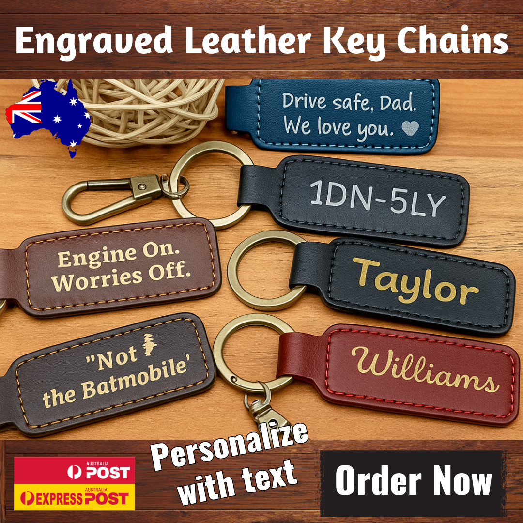 PersonalizedEngravedLeatherKeychainwithColorFill|CustomTextKeyring
