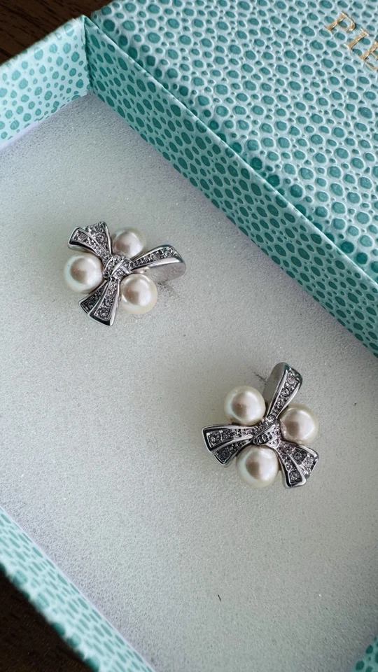 Pierre Lang SOPHIA Ohrringe Perle Silber Zirkonia w. neu - Bild 3 von 4