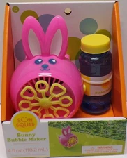 Sun Squad Bunny Bubble Maker Includes Bubbles Battery Operated