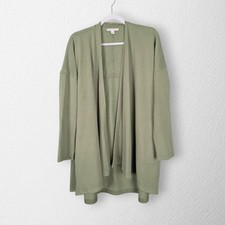 J Jill Pure Jill Organic Cotton Open Cardigan Large