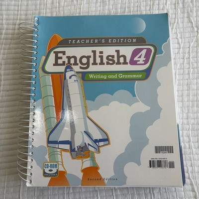 BJU Press English 4 Teachers Edition Writing Grammar CD 2nd Edition Homeschool