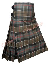 Clan Leslie Weathered Tartan kilt, Men Traditional 8 Yard kilts  Custom Size