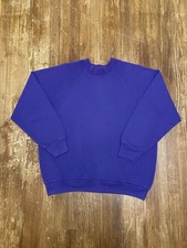 Vintage 90s Purple Blank Crewneck Sweatshirt Women  s Large USA