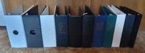LOT of 11 Heavy Duty 3-Ring D-Ring O-Ring Binders 5" 4" 3" 2-1/2" 2" 1" CARDINAL