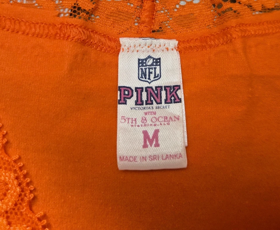 Vintage Victoria's Secret PINK Chicago Bears Cotton Lace Waist Hipster Panties M - Image 3 of 3