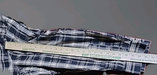 Harbor Bay mens 4XLT Tall black tan plaid long sleeve button down shirt - Picture 6 of 11