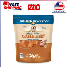 Golden Rewards Chicken Flavor Premium Dry Jerky Treats for All Dogs, 64 oz