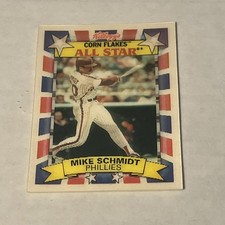 1992 Kellogg's Corn Flakes All-Stars Mike Schmidt #10 - Philadelphia Phillies