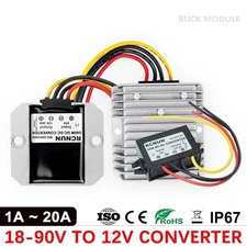 DC DC Converter 18-90V to 12V Step Down 5A 10A 15A 20A Voltage Regulator Tools