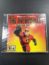 The Incredibles PC CD-ROM Print Studio Disney Pixar Windows 98/Me/XP New Sealed