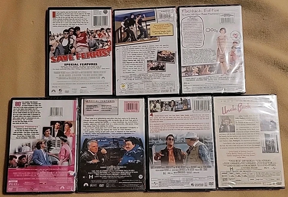 NEW John Hughes DVD LOT Breakfast Candles Ferris Outdoors Uncle Buck Pink Planes - Image 2 of 4