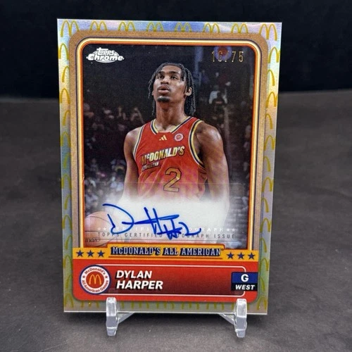 Dylan Harper 2024 Topps Chrome McDonald's All-American AUTO Refractor 16/75 NB3