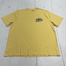 IZOD Shirt Mens 2XL Yellow Eddie's Lobster Shack Graphic Tee Nautical Beer