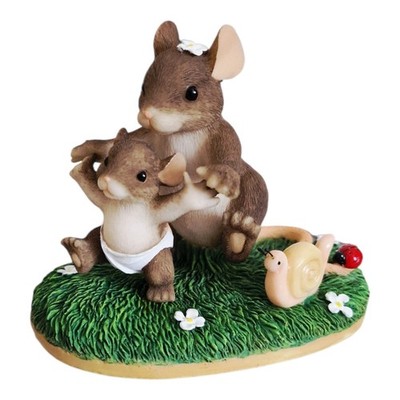 Charming Tails Fitz and Floyd 89/104 ''TOGETHER EVERY STEP OF THE WAY'' Resin Neu