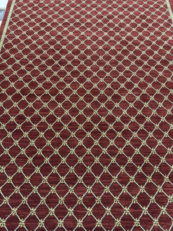 Karastan English Manor Coll. Coventry Trellis Red 5'7x7'11 100% Wool rug ::NEW:: - Image 4 of 4