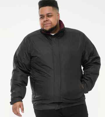 D555 Duke Big Herren Duschfeste Jacke mit Fleecefutter Packaway Kapuze (301602)