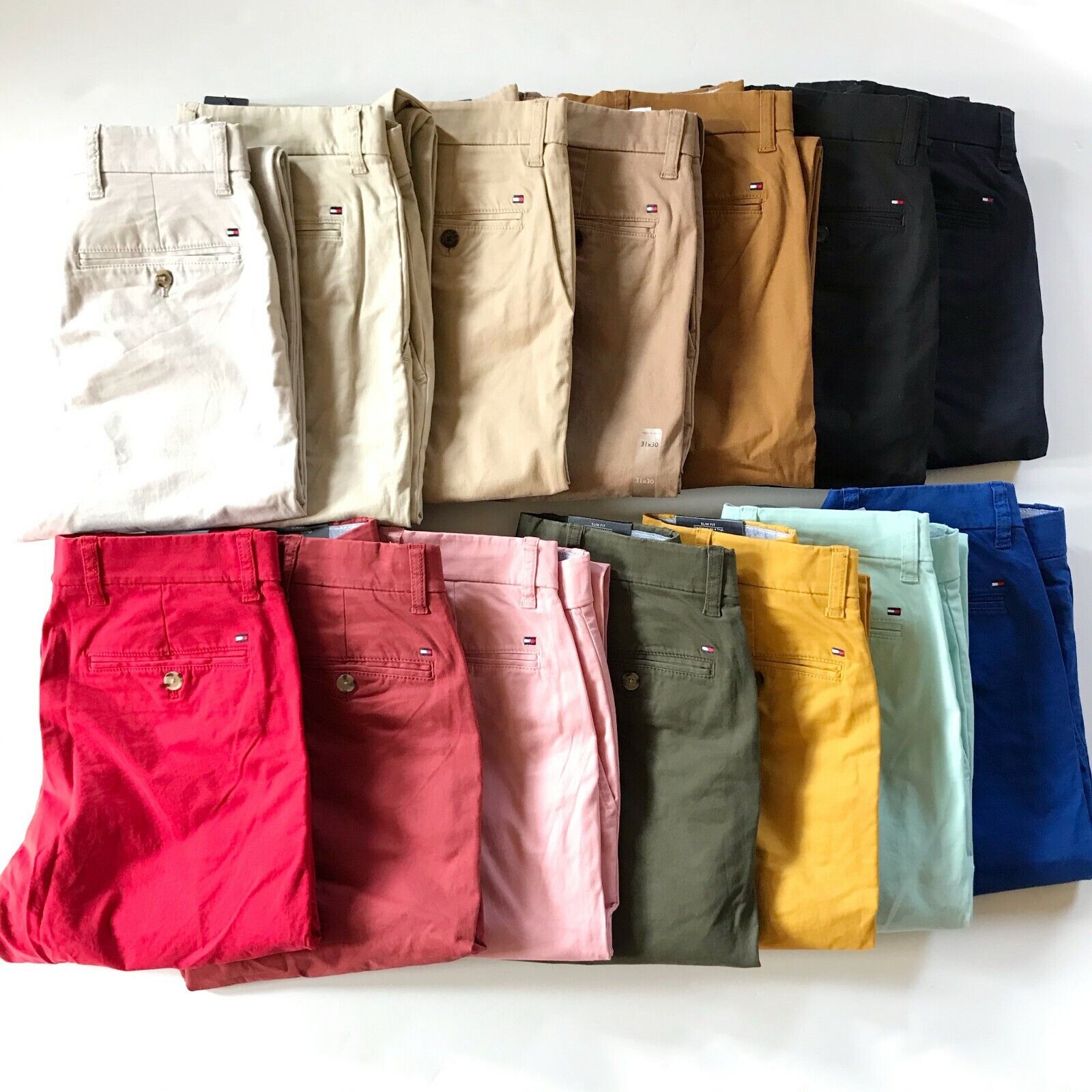 bijgeloof Werkloos Afleiding NWT Tommy Hilfiger Men&#039;s TH Flex Stretch Slim Fit Chino Pants 16  Colors All Size | eBay