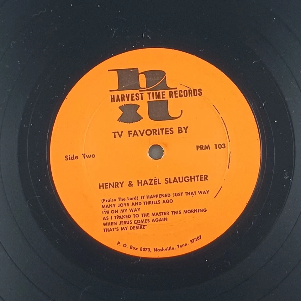 Henry & Hazel Slaughter – TV Favorites (Harvest Time Records PRM 103) - Image 4 of 4