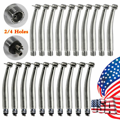 1-10 Dental Fiber Optic LED E-generator high Speed Handpiece Push 4HOLE/2HOLE