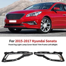 For Hyundai Sonata 2015 2016 2017 Front Bumper Fog Light Lamp Cover Bezel Trim