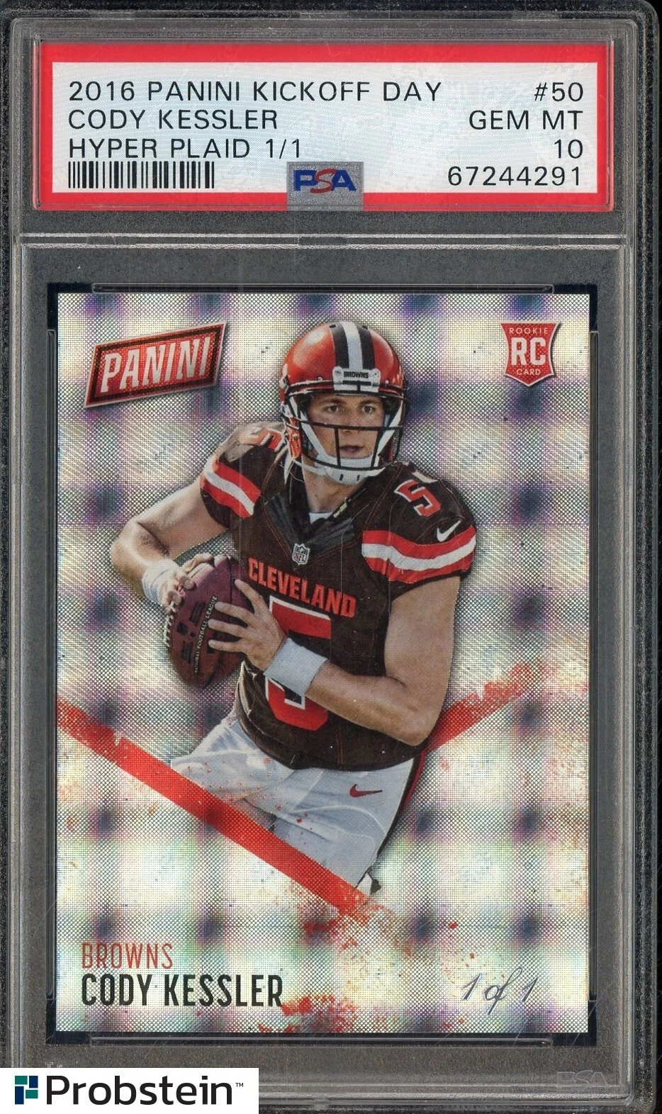 Cody Kessler Panini Kickoff Day #50 Hyper Plaid 1/1