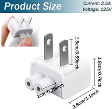 Apple A1555 2-Prong Duckhead Wall Plug Charger Adapter x 2