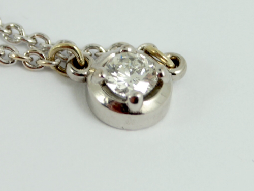 Diamond Pendant 18ct White Gold Ladies 0.30ct Necklace 750 6.7g Fb87 - Picture 2 of 5