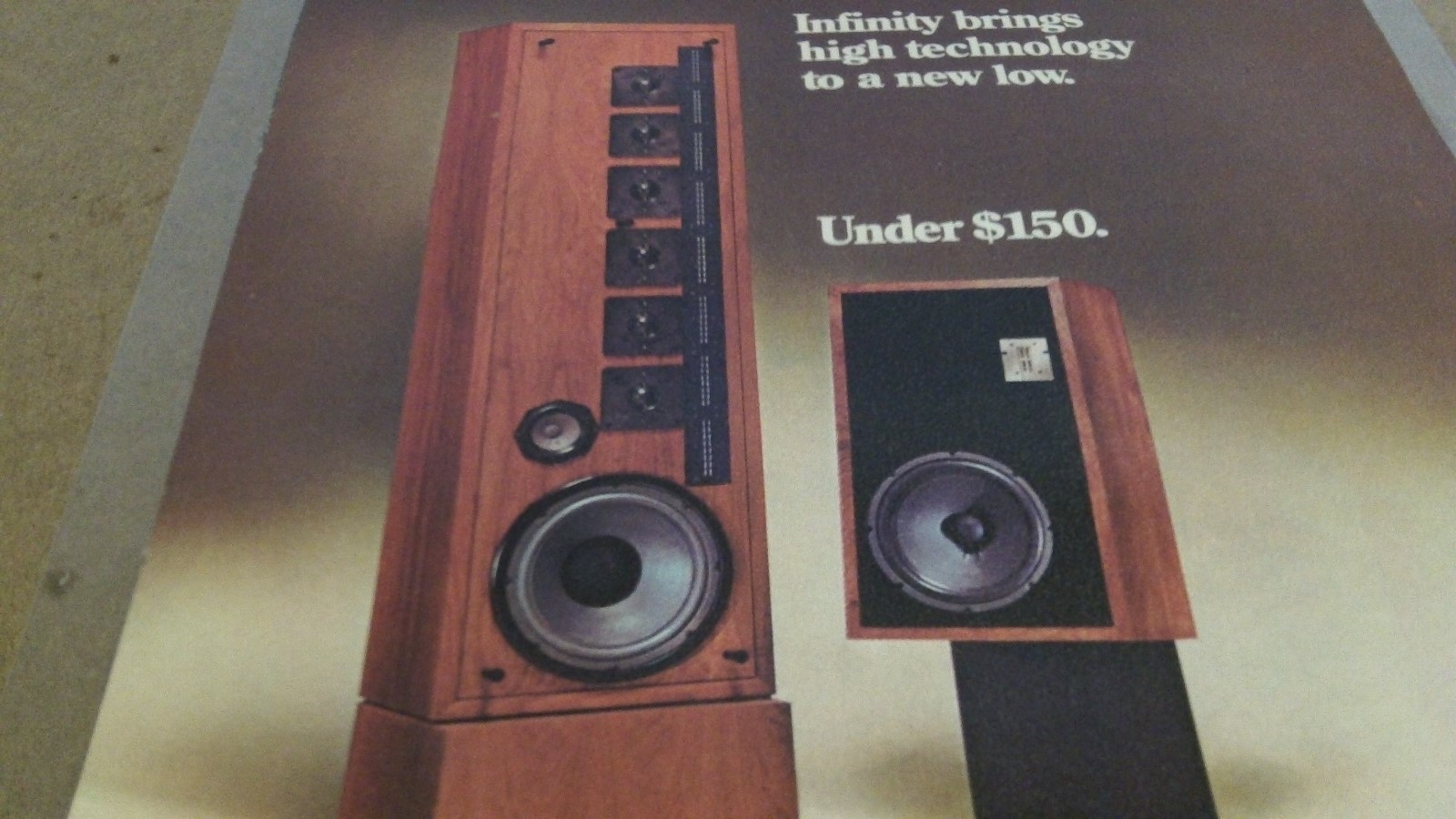 Infinity Systems Qa Speaker 1970's ad - Laminated | eBay