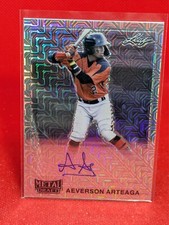 2021 Leaf Metal Draft 1990 Leaf Auto Silver Mojo Aeverson Arteaga #LA-AA1 Auto