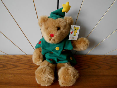 CHRISTABELLE wunderschöner Teddybär Stofftier im Weihnachtsbaum Outfit MARY MEYER