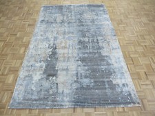 5'11 x 9'1 Hand Knotted Brown & Gray Modern Abstract Oriental Rug G8286