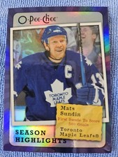 🏒 2007-08 OPC Hockey Season Highlights Insert #SH10 Mats SUNDIN 🏒