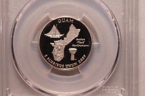 2009-S GUAM TERRITORY QUARTER GRADED PCGS PR70DCAM - Picture 3 of 4