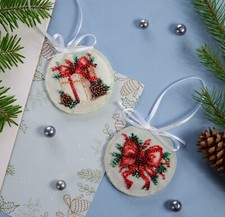 DIY Bead Embroidery Kit Handmade Christmas Decor Beadwork Beaded Craft Art Set
